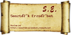 Seszták Erzsébet névjegykártya